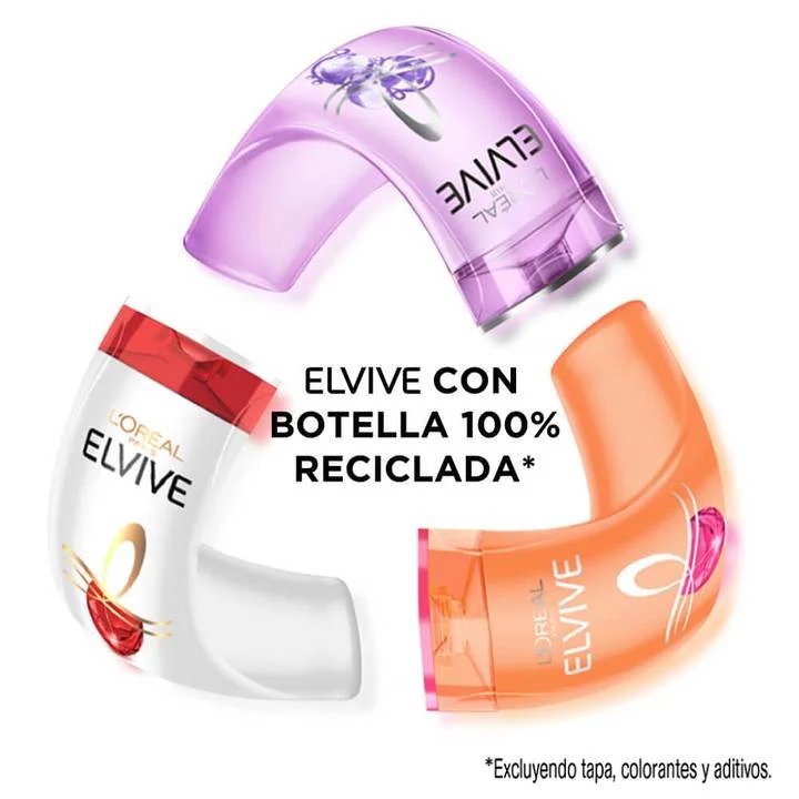 Elvive con Botella 100% Reciclada. Nuestra nueva propuesta ecoamigable para el cuidado del cabello en Colombia